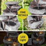 Gardeon Solar Fountain Water Feature Outdoor Indoor 4-Tier Brown - Image 6