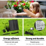 Gardeon Solar Water Feature Cascading Fountain 4-Tier Bowl LED Lights 72CM Sand - Image 6