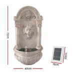 Gardeon Solar Fountain Water Feature Wall Mount Garden Fountains 77CM Beige - Image 2