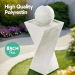 Gardeon Solar Fountain Water Feature Bird Bath Outdoor Garden LED Lights Ball 85CM - Image 4