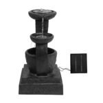 Gardeon Solar Water Feature Cascading Fountain 3-Tier Mushroom LED Light 70CM - Image 3