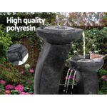 Gardeon Solar Water Feature Cascading Fountain 3-Tier Mushroom LED Light 70CM - Image 4
