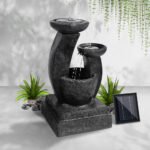 Gardeon Solar Water Feature Cascading Fountain 3-Tier Mushroom LED Light 70CM - Image 7
