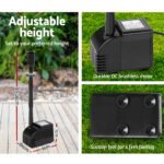 Gardeon Solar Pond Pump Submersible Water Fountain with Battery Kit LED Lights 6.6FT - Image 3