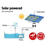Gardeon Solar Pond Pump Submersible Water Fountain Kit with 2 Panels 7.2FT - Image 5
