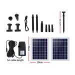 Gardeon Solar Pond Pump Submersible Water Fountain Kit with 2 Panels 1600L/H - Image 2