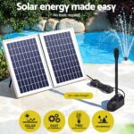 Gardeon Solar Pond Pump Submersible Water Fountain Kit with 2 Panels 1600L/H - Image 4