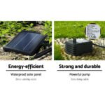 Gardeon Solar Water Feature Cascading Fountain 3-Tier Pot LED Lights 76CM Grey - Image 6