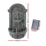 Gardeon Solar Fountain Water Feature Wall Mount Garden Fountains 80CM Grey - Image 2
