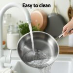 5-star Chef Frying Pan Stainless Steel Uncoated Twin Frypan Set 25/30cm Silver - Image 6