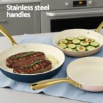 5-star Chef Frying Pan 3PCS Shades Frypan Set Ceramic Coating Multi Colour - Image 5