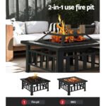 Grillz Fire Pit BBQ Grill 2-In-1 Table - Image 5