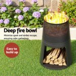 Grillz Fire Pit Deep Bowl Iron Outdoor Fireplace - Image 4