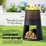 Grillz Fire Pit Deep Bowl Iron Outdoor Fireplace - Image 5