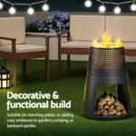 Grillz Fire Pit Deep Bowl Iron Outdoor Fireplace - Image 6