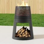 Grillz Fire Pit Deep Bowl Iron Outdoor Fireplace - Image 7