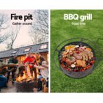 Grillz Fire Pit BBQ Grill 76cm - Image 3