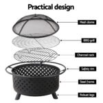 Grillz Fire Pit BBQ Grill 76cm - Image 6