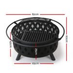 Grillz Fire Pit BBQ Grill 82cm - Image 2