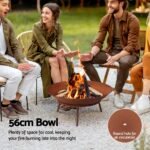 Grillz 56cm Fire Pit Iron Rustic Bowl Outdoor - Image 4
