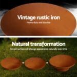 Grillz Fire Pit Iron Bowl 80cm Outdoor Patio Fireplace - Image 5