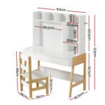 Keezi 2PCS Kids Table and Chairs Set Study Activity Toys Storage Desk Drawer - Image 4