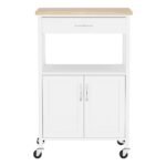 Artiss Kitchen Island Trolley Rolling Serving Cart Storage Drawer Cupboard 60cm - Image 4