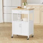 Artiss Kitchen Island Trolley Rolling Serving Cart Storage Drawer Cupboard 60cm - Image 8