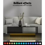 Artiss Coffee Table Led Lights Black - Image 4