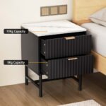 Artiss 2x Bedside Table 2 Drawers - Black - Image 5