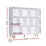 Artiss Bookshelf 3 Tiers 10 Cubes - CORA White - Image 4