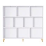 Artiss Bookshelf 3 Tiers 10 Cubes - CORA White - Image 5