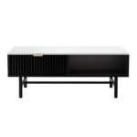 Artiss Coffee Table Drawer Storage Shelf Black - Image 3
