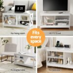 Artiss Coffee Table Storage Shelf White - Image 6