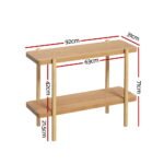 Artiss Console Table 92CM 2-tier Pine Sera - Image 4