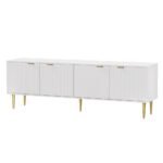 Artiss TV Cabinet Entertainment Unit Stand Storage 180CM White - Image 3
