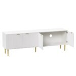 Artiss TV Cabinet Entertainment Unit Stand Storage 180CM White - Image 5