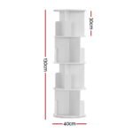 Artiss Bookshelf 4 Tiers EDIE White - Image 4