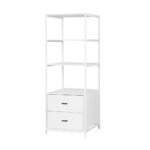 Artiss Bookshelf Display Shelf 2 Drawers 152CM White - Image 3