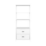 Artiss Bookshelf Display Shelf 2 Drawers 152CM White - Image 5