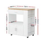 Artiss Kitchen Island Trolley Rolling Serving Cart - Image 4