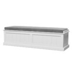 Artiss Storage Ottoman Blanket Box 140cm Fluted Grey - Image 7