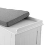Artiss Storage Ottoman Blanket Box 140cm Fluted Grey - Image 3