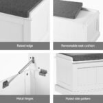 Artiss Storage Ottoman Blanket Box 140cm Fluted Grey - Image 6