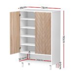 Artiss Shoe Rack Cabinet 24 Pairs 6-tier White - Image 4