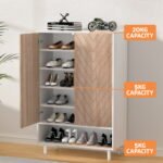 Artiss Shoe Rack Cabinet 24 Pairs 6-tier White - Image 7