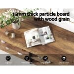 Artiss Console Table 120CM 3-tier Walnut Xiah - Image 7