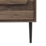Artiss Bedside Table Nightstand 2 Drawers - Walnut - Image 4