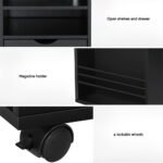 Artiss Bedside Table USB Charging with LED Adjustable Laptop Tray - TALA - Image 8