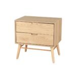 Artiss Bedside Table Drawers Side End Table Storage Cabinet Nightstand Oak GINO - Image 7